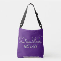 Mit Behinderung. Nicht faul. Black CrossBody Bag