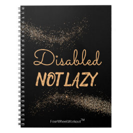 Mit Behinderung. Nicht faul. Notizblock