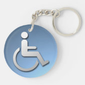 Mit Behinderung Person Schlüsselanhänger (Rückseite)