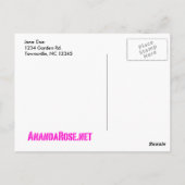 Mit Behinderung Retro-rosa Postkarte (Rückseite)