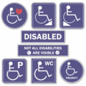 Mit Behinderung Rollstuhlaufkleber Parkplatz Ramp Aufkleber (Vorderseite)