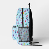 Mit Behinderung Stick Man hat Spaß Bedruckter Rucksack (Rechts)