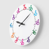 Mit Behinderung Stickman hat Spaß! Große Wanduhr (Winkel)