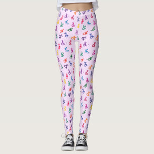 Mit Behinderung Stickman hat Spaß! Leggings