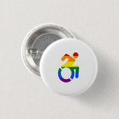 Mit Behinderung Stolz - Homosexuelles Button (Vorne & Hinten)