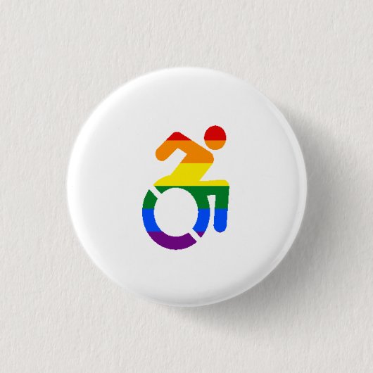 Mit Behinderung Stolz - Homosexuelles Button (Vorderseite)