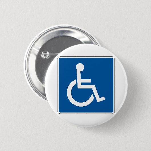 mit Behinderung Street Sign Button (Vorne & Hinten)