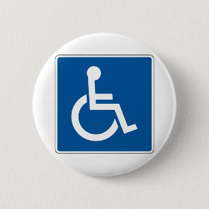 mit Behinderung Street Sign Button