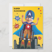 Mit Behinderung Superheld-Rollstuhlgenuss Geburtst Einladung (Vorderseite)