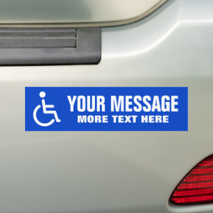 Mit Behinderung Symbol für Behinderte - die Meldun Autoaufkleber