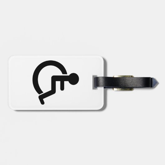 Mit Behinderung Symbol für Behinderung Gepäckanhänger (Rückseite horizontal)