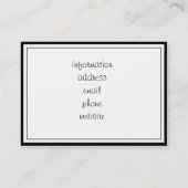 Mit Behinderung Symbol für Behinderung Visitenkarte (Rückseite)