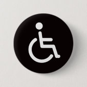 Mit Behinderung Symbol oder Button (Vorderseite)