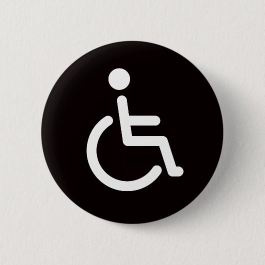 Mit Behinderung Symbol oder Button (Vorderseite)