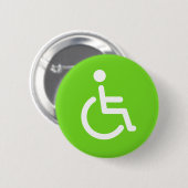 Mit Behinderung Symbol oder grünes und weißes Button (Vorne & Hinten)