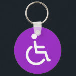 Mit Behinderung Symbol oder lila Behindertenzeiche Schlüsselanhänger<br><div class="desc">Keyring mit einem weißen und lila mit Behinderung Schild oder Handicap-Symbol mit einem behinderten Mann,  der im Rollstuhl sitzt. Girly Version des klassischen Symbols für Behindertenparkplätze,  Toiletten für mit Behinderung und behinderte Menschen und mehr. Auch in anderen Farben erhältlich.</div>