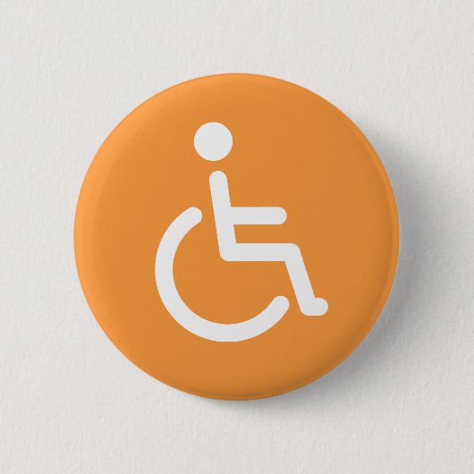 Mit Behinderung Symbol oder orange und weißes Button (Vorderseite)