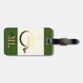 Mit Behinderung Symbol und mit Monogramm / Gepäcka Gepäckanhänger (Rückseite horizontal)