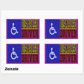 Mit Behinderung Treiber Rechteckiger Aufkleber (Blatt)