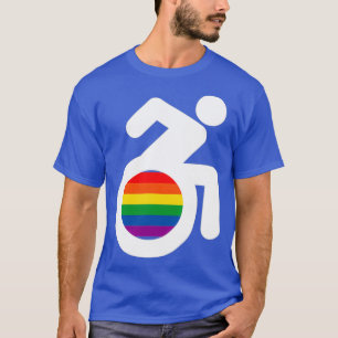 Mit Behinderung- und Gay-Lgbt-Rollstuhl T-Shirt