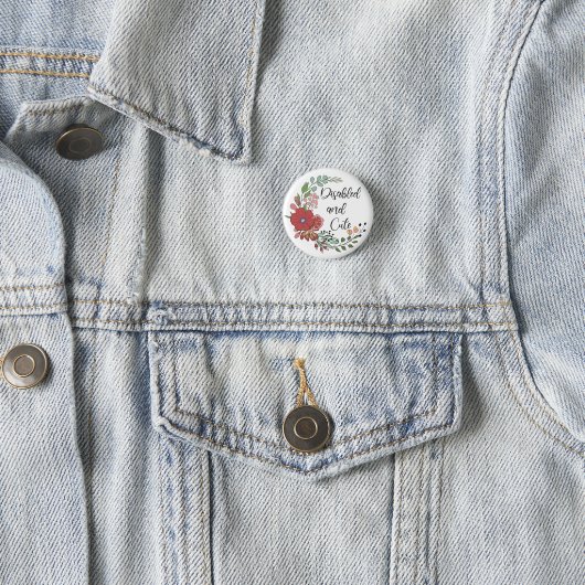 Mit Behinderung und Niedlich Button (Beispiel)