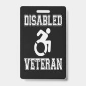 Mit Behinderung Veteran Ausweis (Rückseite)