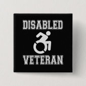 Mit Behinderung Veteran Button (Vorderseite)