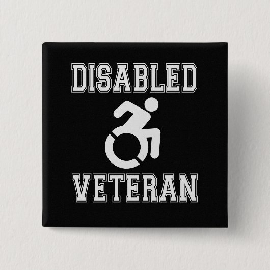 Mit Behinderung Veteran Button (Vorderseite)