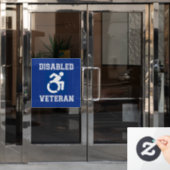Mit Behinderung Veteran Fensteraufkleber (Büro Tür)