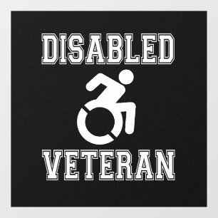 Mit Behinderung Veteran Fensteraufkleber