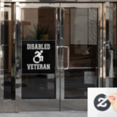 Mit Behinderung Veteran Fensteraufkleber (Büro Tür)