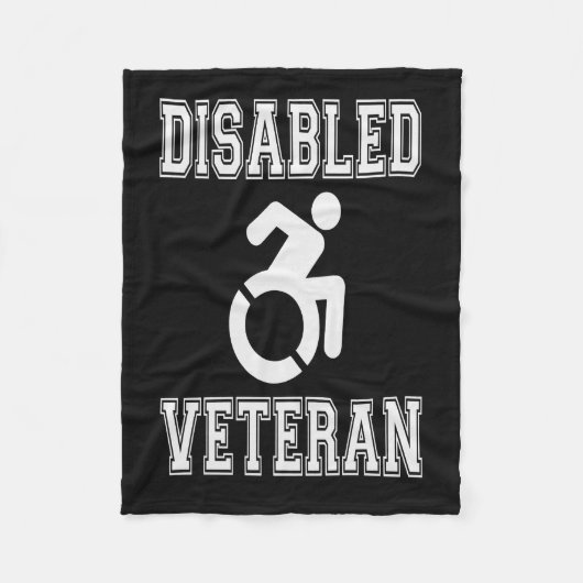 Mit Behinderung Veteran Fleecedecke (Vorderseite)