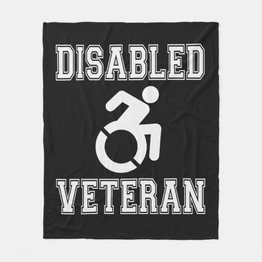 Mit Behinderung Veteran Fleecedecke (Vorderseite)