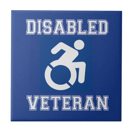 Mit Behinderung Veteran Fliese (Vorderseite)