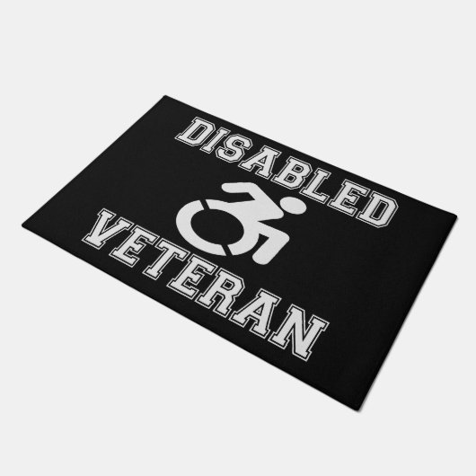 Mit Behinderung Veteran Fußmatte (Schrägansicht)