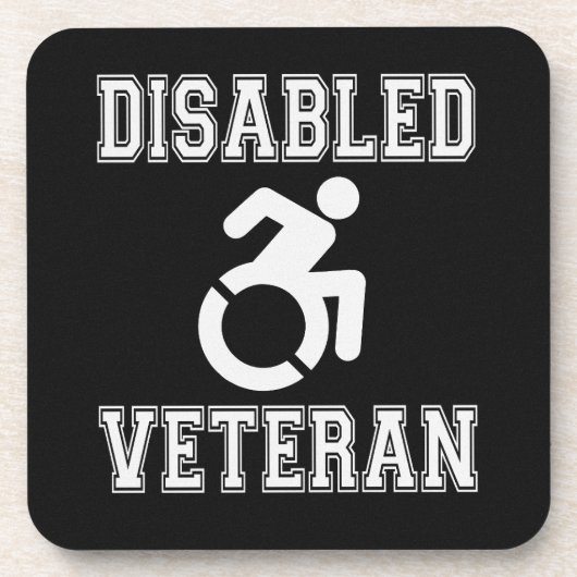 Mit Behinderung Veteran Getränkeuntersetzer (Vorderseite)