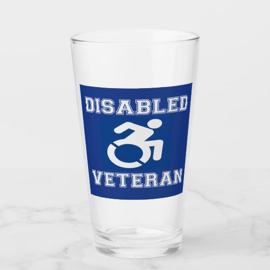 Mit Behinderung Veteran Glas (Vorderseite)