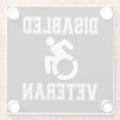 Mit Behinderung Veteran Glasuntersetzer (Rückseite)
