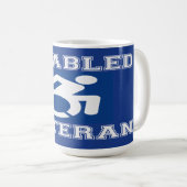 Mit Behinderung Veteran Kaffeetasse (VorderseiteRechts)