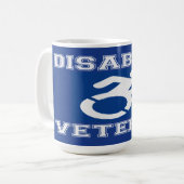 Mit Behinderung Veteran Kaffeetasse (Vorderseite Links)
