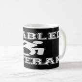 Mit Behinderung Veteran Kaffeetasse (VorderseiteRechts)