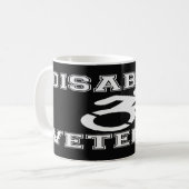 Mit Behinderung Veteran Kaffeetasse (Vorderseite Links)