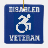 Mit Behinderung Veteran Keramikornament (Rückseite)