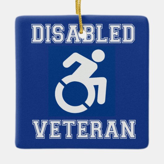 Mit Behinderung Veteran Keramikornament (Vorderseite)