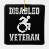 Mit Behinderung Veteran Keramikornament (Rückseite)