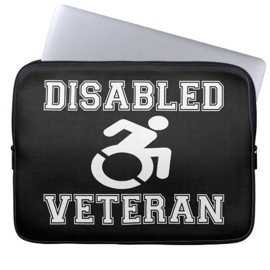 Mit Behinderung Veteran Laptopschutzhülle (Vorderseite)