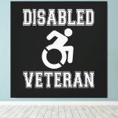 Mit Behinderung Veteran Leinwanddruck (Insitu (Holzboden))