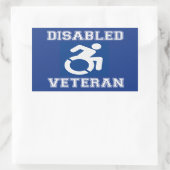 Mit Behinderung Veteran Rechteckiger Aufkleber (Tasche)