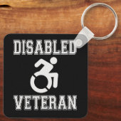 Mit Behinderung Veteran Schlüsselanhänger (Rückseite)