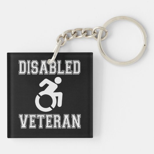 Mit Behinderung Veteran Schlüsselanhänger (Rückseite)